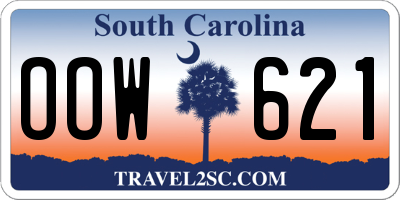 SC license plate OOW621