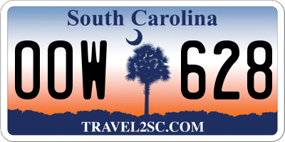 SC license plate OOW628