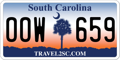 SC license plate OOW659