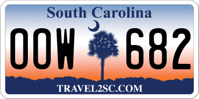 SC license plate OOW682