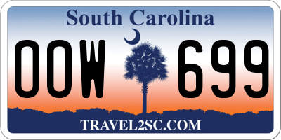 SC license plate OOW699