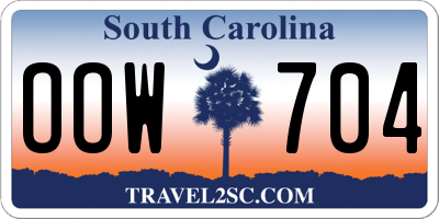 SC license plate OOW704
