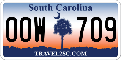 SC license plate OOW709