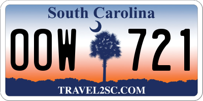 SC license plate OOW721