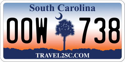 SC license plate OOW738