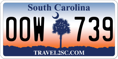 SC license plate OOW739