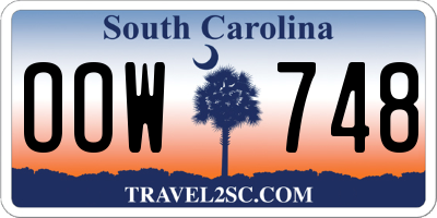 SC license plate OOW748