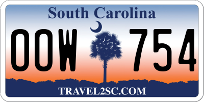 SC license plate OOW754