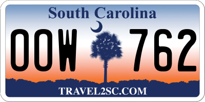 SC license plate OOW762