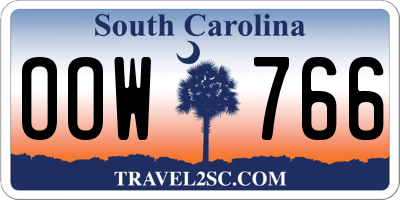 SC license plate OOW766