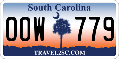 SC license plate OOW779