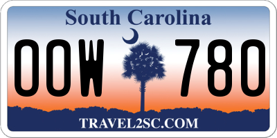 SC license plate OOW780