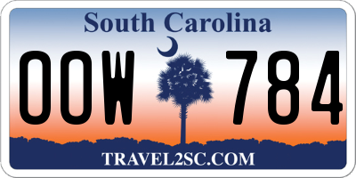 SC license plate OOW784