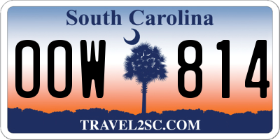 SC license plate OOW814