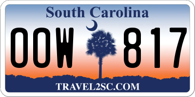 SC license plate OOW817