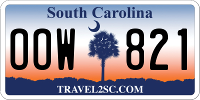 SC license plate OOW821