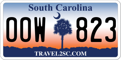 SC license plate OOW823