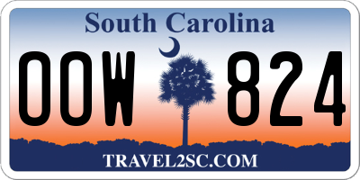 SC license plate OOW824