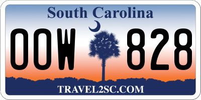 SC license plate OOW828