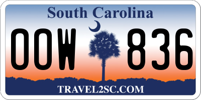 SC license plate OOW836