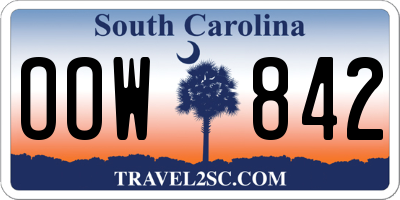 SC license plate OOW842