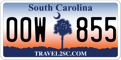SC license plate OOW855