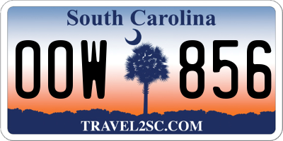 SC license plate OOW856