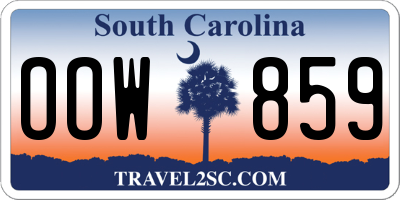 SC license plate OOW859