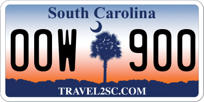 SC license plate OOW900