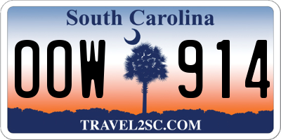 SC license plate OOW914