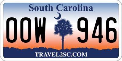 SC license plate OOW946
