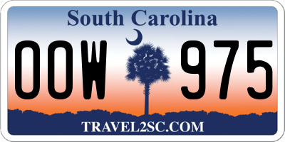 SC license plate OOW975
