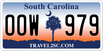 SC license plate OOW979
