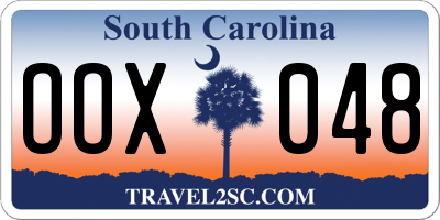 SC license plate OOX048