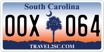 SC license plate OOX064