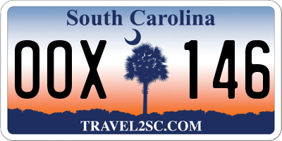 SC license plate OOX146