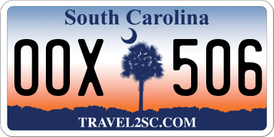 SC license plate OOX506