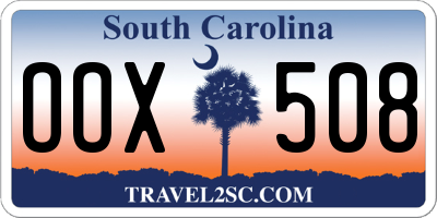 SC license plate OOX508
