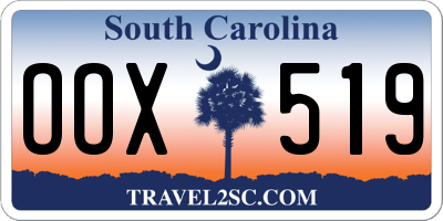 SC license plate OOX519