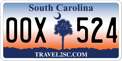 SC license plate OOX524