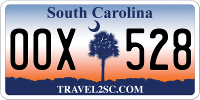 SC license plate OOX528