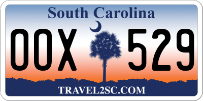SC license plate OOX529
