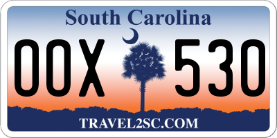 SC license plate OOX530