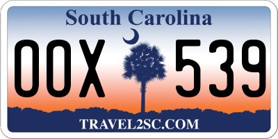 SC license plate OOX539