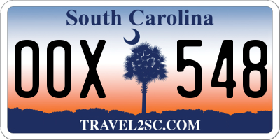 SC license plate OOX548