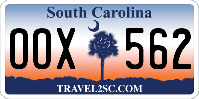 SC license plate OOX562