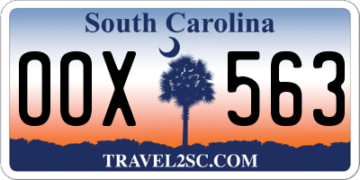 SC license plate OOX563