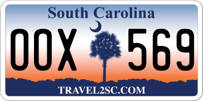 SC license plate OOX569