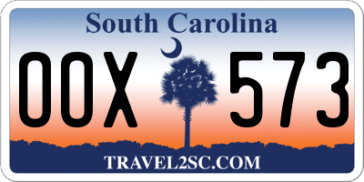 SC license plate OOX573