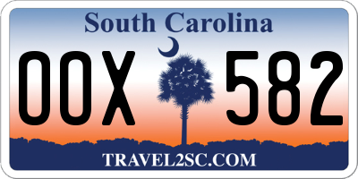 SC license plate OOX582